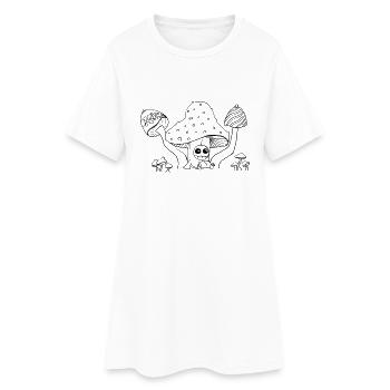 Mushroom party - Women’s T-Shirt Dress - white - Front