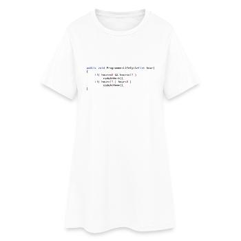 CODE AT WORK OR CODE AT HOME - JAVA PSEUDO - Frauen T-Shirt-Kleid - Weiß - Vorne