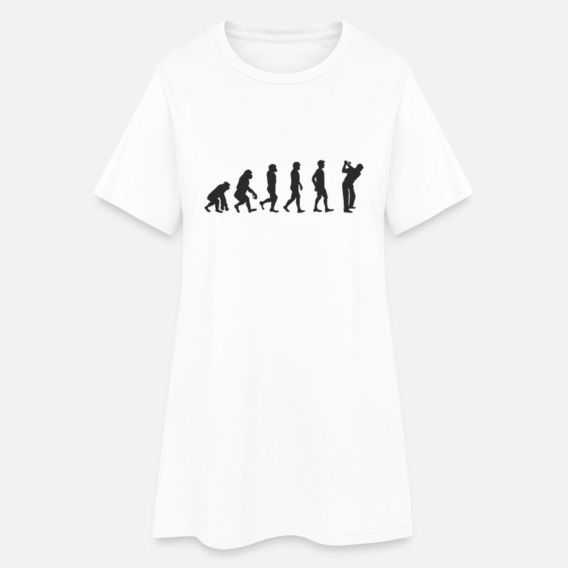 Evolution Golf - Frauen T-Shirt-Kleid - Weiß