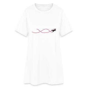 avion de voltige avec le rouleau - Robe T-shirt Femme - blanc - Devant
