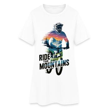 Randonnée de T-shirt VTT Les montagnes - Robe T-shirt Femme - blanc - Devant