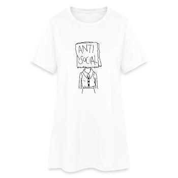 Anti Social Social - Robe T-shirt Femme - blanc - Devant