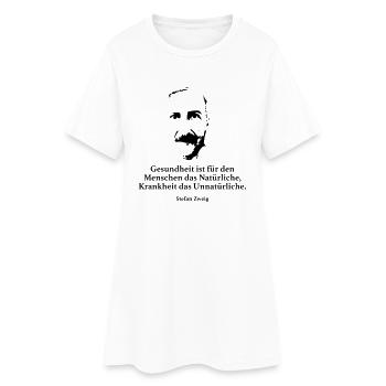 Zweig: Gesundheit ist für den Menschen das Natürl - Frauen T-Shirt-Kleid - Weiß - Vorne