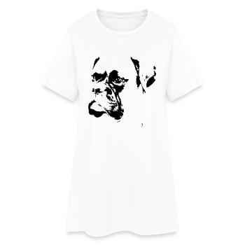boxer - Frauen T-Shirt-Kleid - Weiß - Vorne