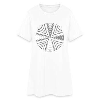 spirale - Robe T-shirt Femme - blanc - Devant