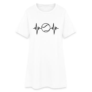 Pouls de Balle de Tennis - Robe T-shirt Femme - blanc - Devant