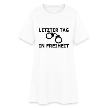 Junggesellenabschied / Junggesellinnenabschied: - Frauen T-Shirt-Kleid - Weiß - Vorne