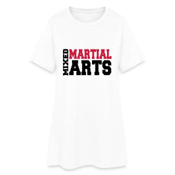 Mixed Martial Arts - Frauen T-Shirt-Kleid - Weiß - Vorne