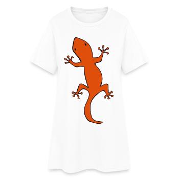 salamander - Women’s T-Shirt Dress - white - Front