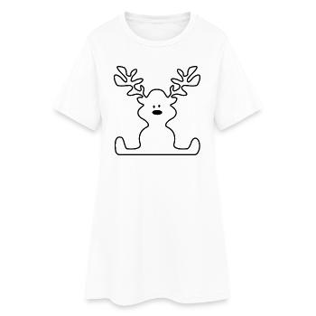 moose - Women’s T-Shirt Dress - white - Front