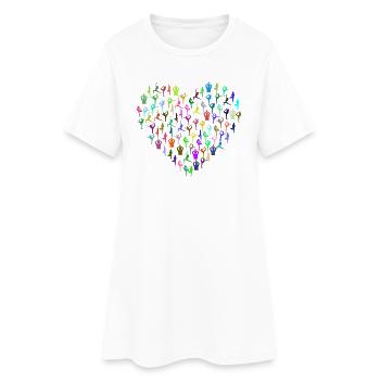 YOGA POSITIVE COLLECTION LIFE - Robe T-shirt Femme - blanc - Devant