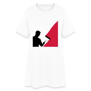 Painter and painter - vector - Women’s T-Shirt Dress - white - Front