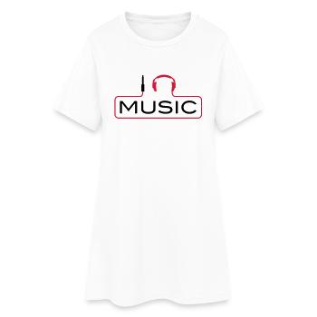 I love Techno Klinke Kopfhörer DJ music sound - Frauen T-Shirt-Kleid - Weiß - Vorne