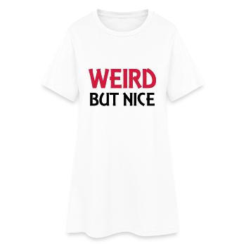Weird but nice - Robe T-shirt Femme - blanc - Devant