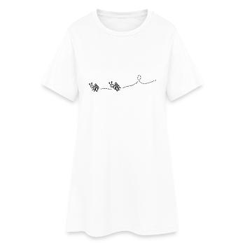 2 abeilles - Robe T-shirt Femme - blanc - Devant