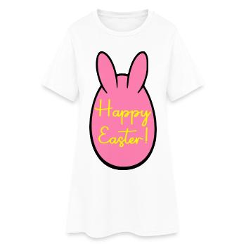 Joyeux lapin de Pâques - Robe T-shirt Femme - blanc - Devant