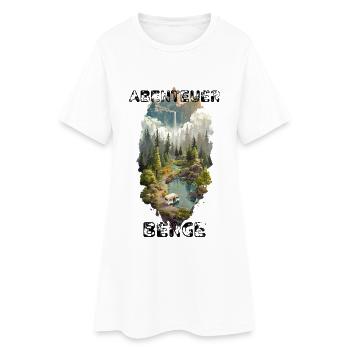 Outdoor Abenteuer – Berge, Wald & Camper - Frauen T-Shirt-Kleid - Weiß - Vorne