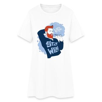 Vaperguy with wild lifestyle - Women’s T-Shirt Dress - white - Front