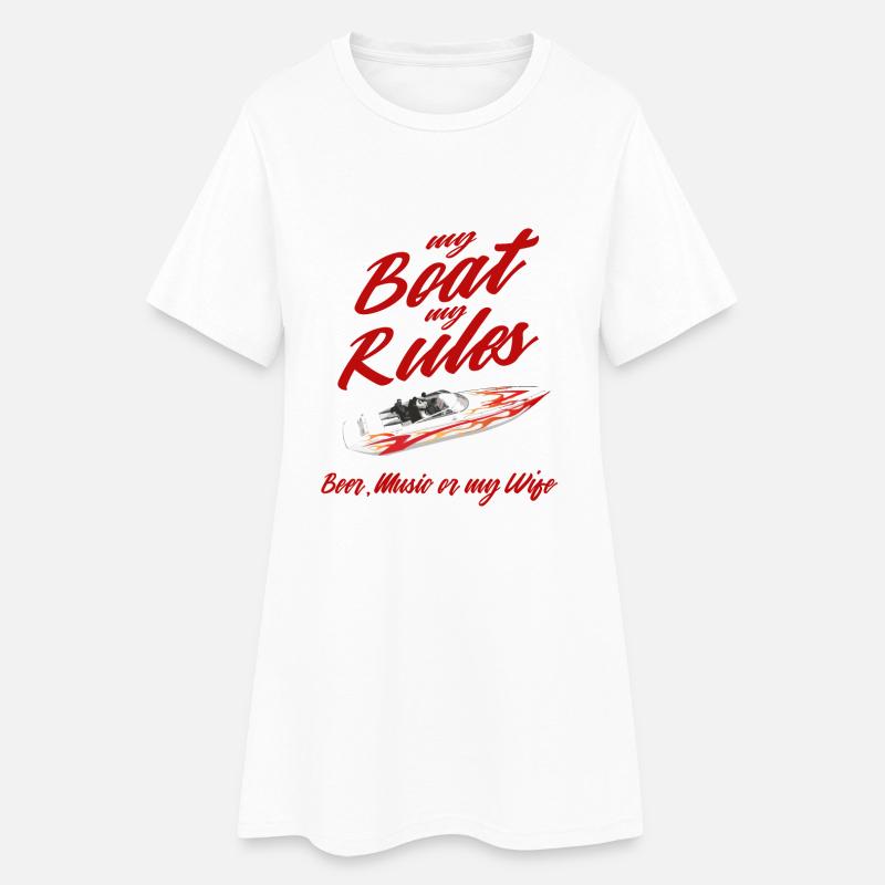 speedbåd - T-shirt kjole dame - hvid