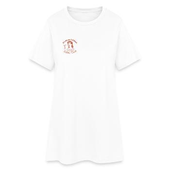 It's Always 5 O'CLock Social Club (Gals) - Frauen T-Shirt-Kleid - Weiß - Vorne