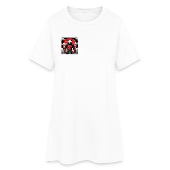 Samurai Panda Warrior - Women’s T-Shirt Dress - white - Front