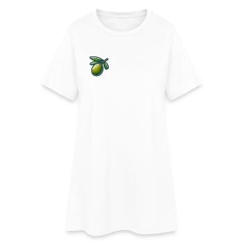 Olive branch pattern for natural clothing - Women’s T-Shirt Dress - white - Front