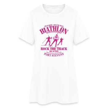 Biathlon - Langlauf - Oberhof - Ruhpolding - Frauen T-Shirt-Kleid - Weiß - Vorne