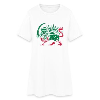 IRAN SHAH LION - Frauen T-Shirt-Kleid - Weiß - Vorne