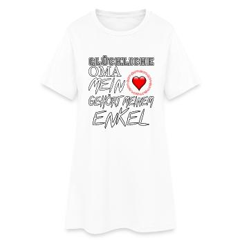 Grand-mère heureuse - mon cœur est à mon petit-fils - Robe T-shirt Femme - blanc - Devant