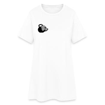 dynamic bear head with kettlebell - Women’s T-Shirt Dress - white - Front
