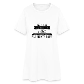 Juillet Mon anniversaire - Robe T-shirt Femme - blanc - Devant