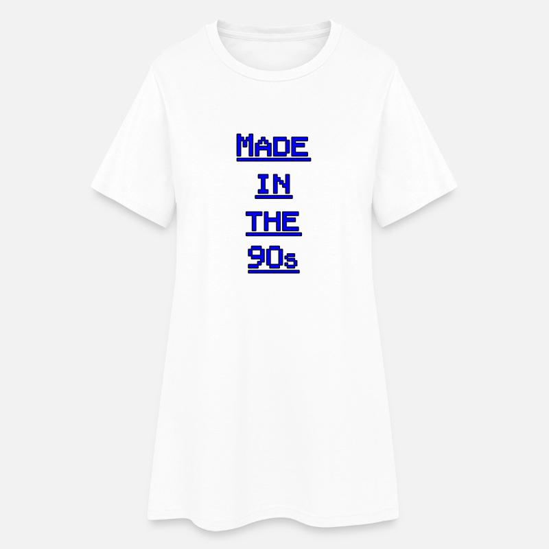 Made90sblau - T-shirt kjole dame - hvid