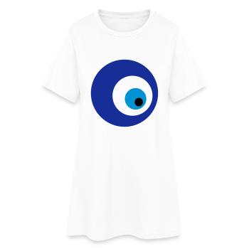 mavi boncuk - Frauen T-Shirt-Kleid - Weiß - Vorne