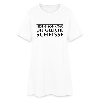 Chaque dimanche, la même merde - Robe T-shirt Femme - blanc - Devant