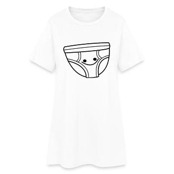 Heureux Slip - Robe T-shirt Femme - blanc - Devant