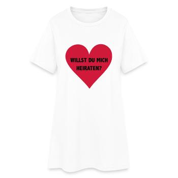 veux-tu m'épouser? - Robe T-shirt Femme - blanc - Devant