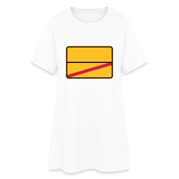Village sign and YOUR text - Women’s T-Shirt Dress - white - Front