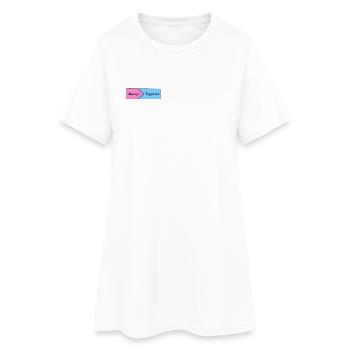 Immer zusammen - Frauen T-Shirt-Kleid - Weiß - Vorne