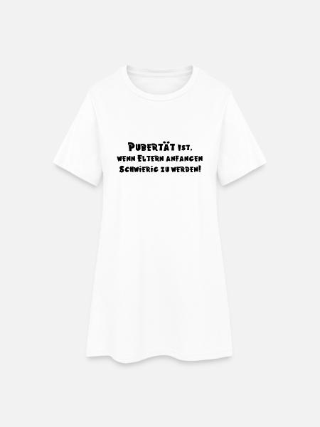 pubertaet_ist - Robe T-shirt Femme - blanc
