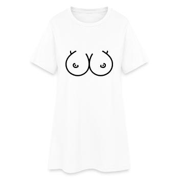 Seins - Seins - Seins - Line - Robe T-shirt Femme - blanc - Devant