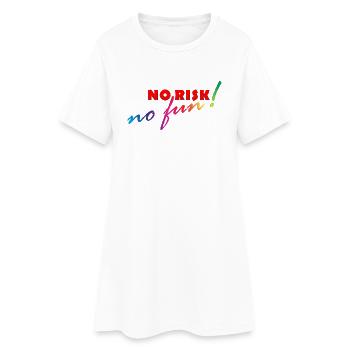 AUCUN RISQUE - NO FUN - Robe T-shirt Femme - blanc - Devant
