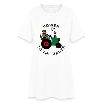 power_to_the_bauer_b - Frauen T-Shirt-Kleid - Weiß - Vorne