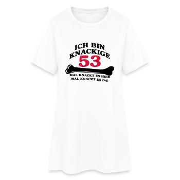 Anniversaire - je suis 53 Crunchy - Robe T-shirt Femme - blanc - Devant
