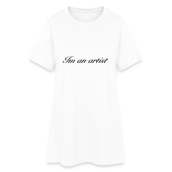 Dans le artist noir - Robe T-shirt Femme - blanc - Devant