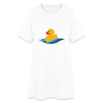 squeaky duckling - Women’s T-Shirt Dress - white - Front