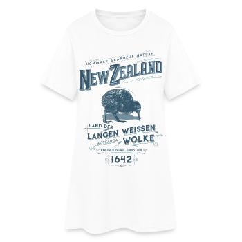 Aotearoa - Neuseeland - Frauen T-Shirt-Kleid - Weiß - Vorne
