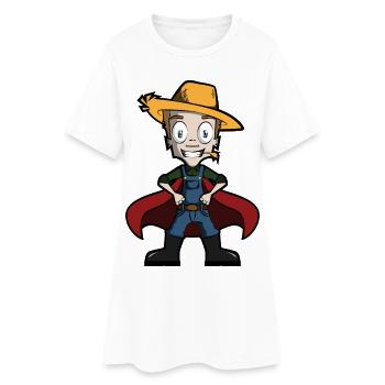 Laughing farmer - Women’s T-Shirt Dress - white - Front