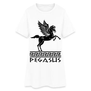 Black Pegasus Horse - Women’s T-Shirt Dress - white - Front