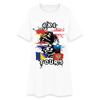 Tour de pays hors route - Robe T-shirt Femme - blanc - Devant