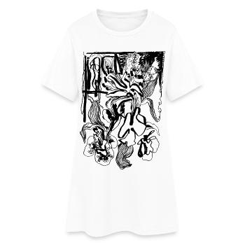 FLOWERS  - Women’s T-Shirt Dress - white - Front
